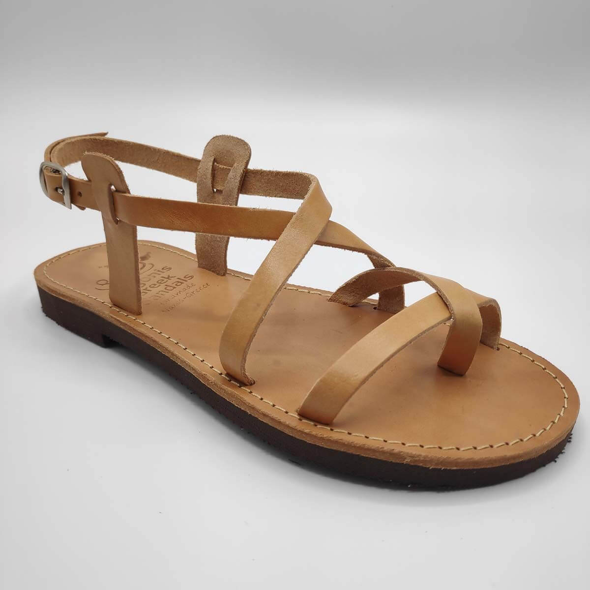 AMMOS Sandals with Back Strap | Pagonis Greek Sandals