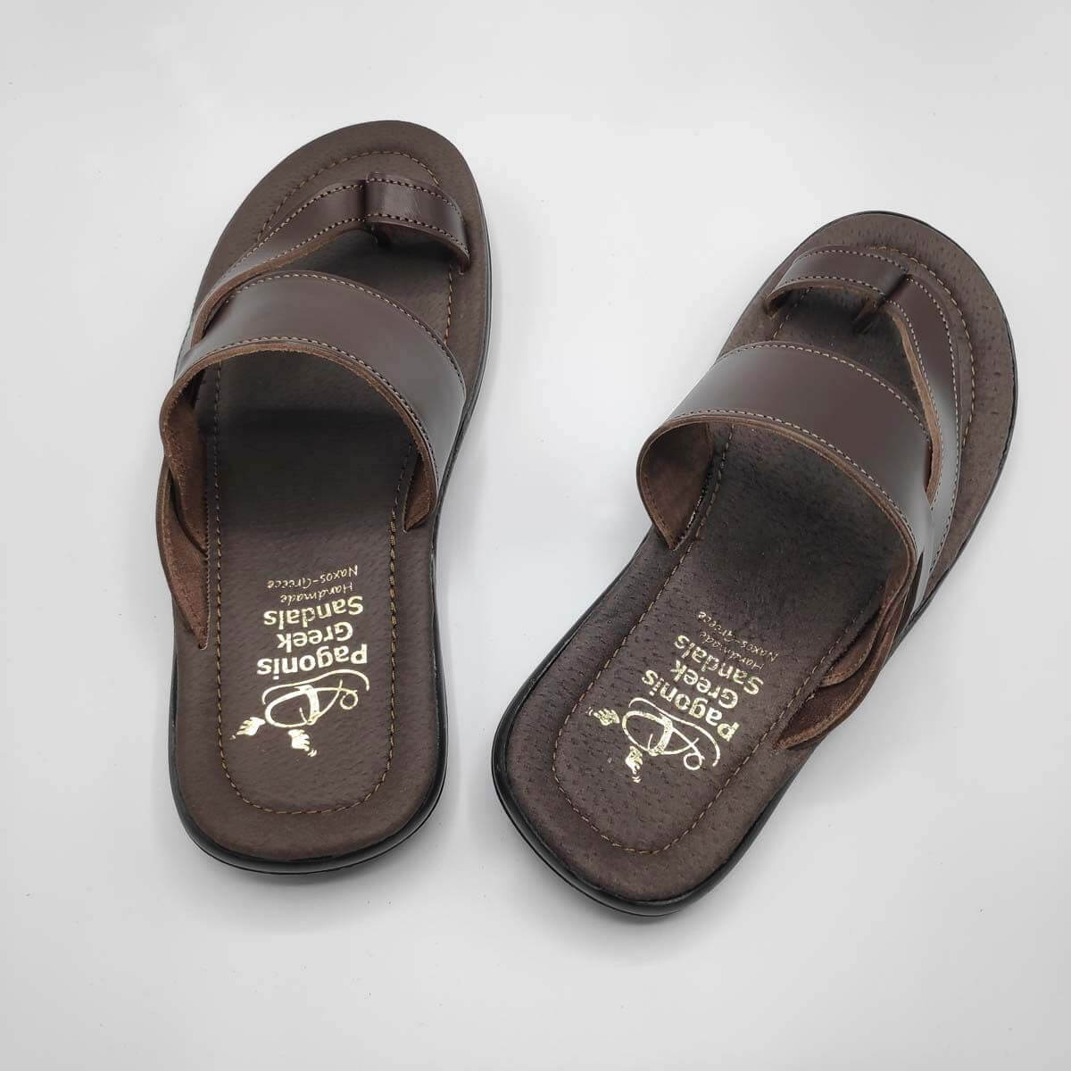 Cavos Soft Men Sofr Sole Toe Support Leather Sandal - Leather Sandals |  Pagonis Greek Sandals