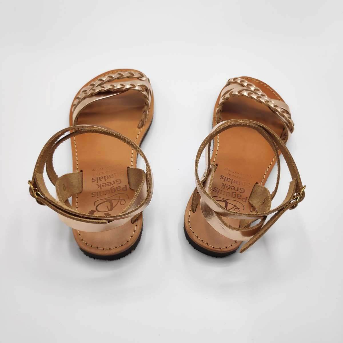SI.MOU.SI flat ankle strap sandals | Pagonis Greek Sandals