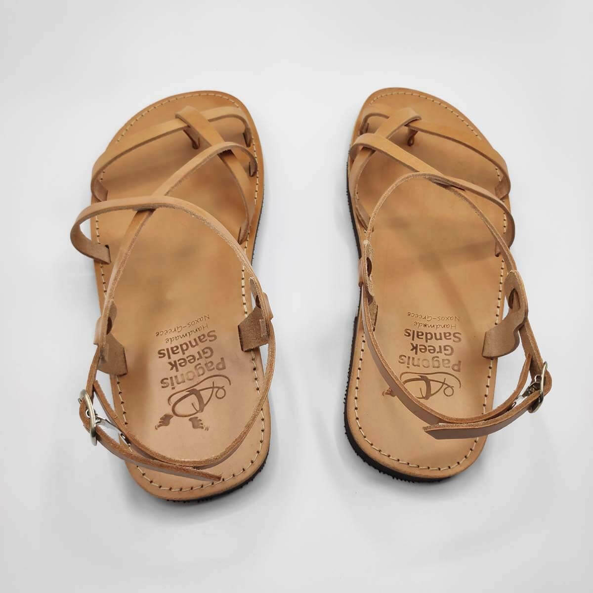 AMMOS Men leather sandals | Pagonis Greek Sandals
