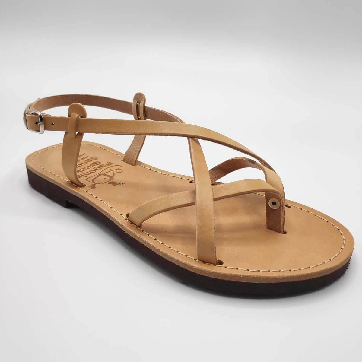 Leather Flip Flop Sandal strappy sandals with toe divider | Pagonis ...