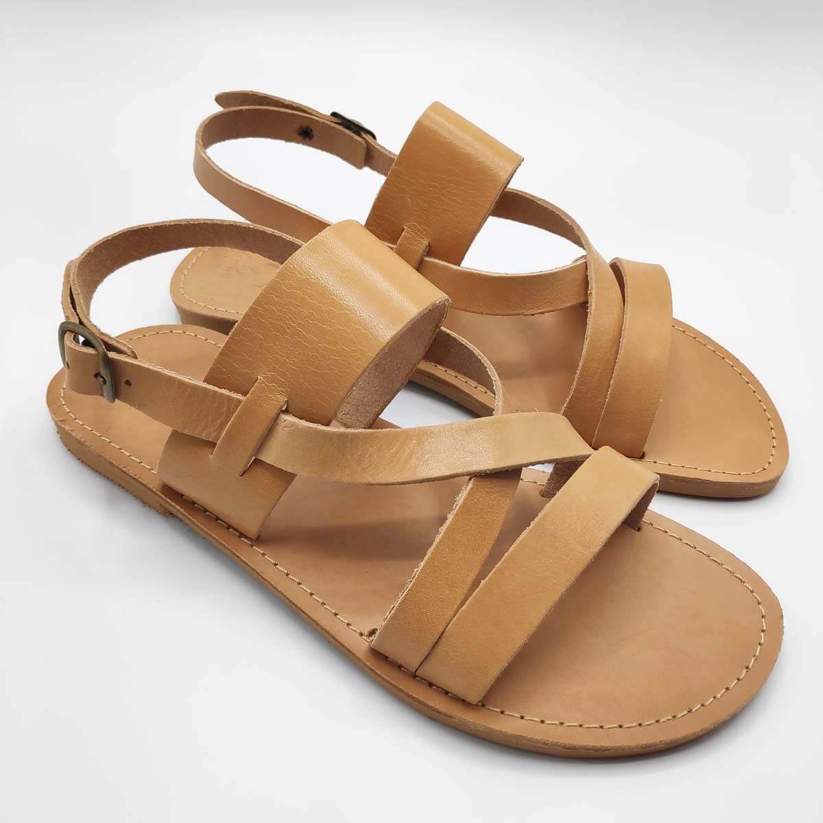 KEDROS Men Mens Leather Sandal Open Toe - Pagonis - Greek Sandals