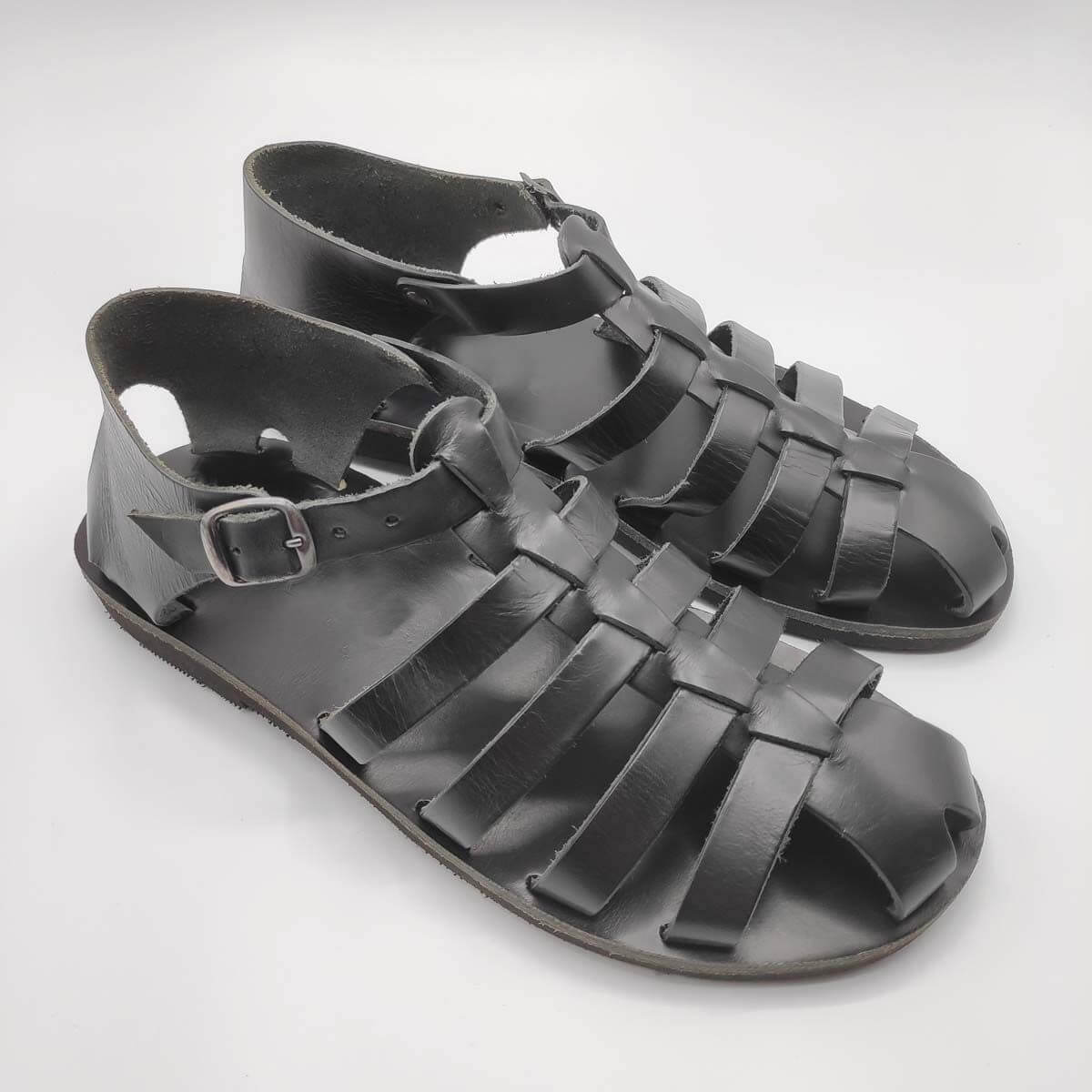Modern Fantasy Mens Leather Sandals Closed Toe Casual Fisherman Beach Slippers 