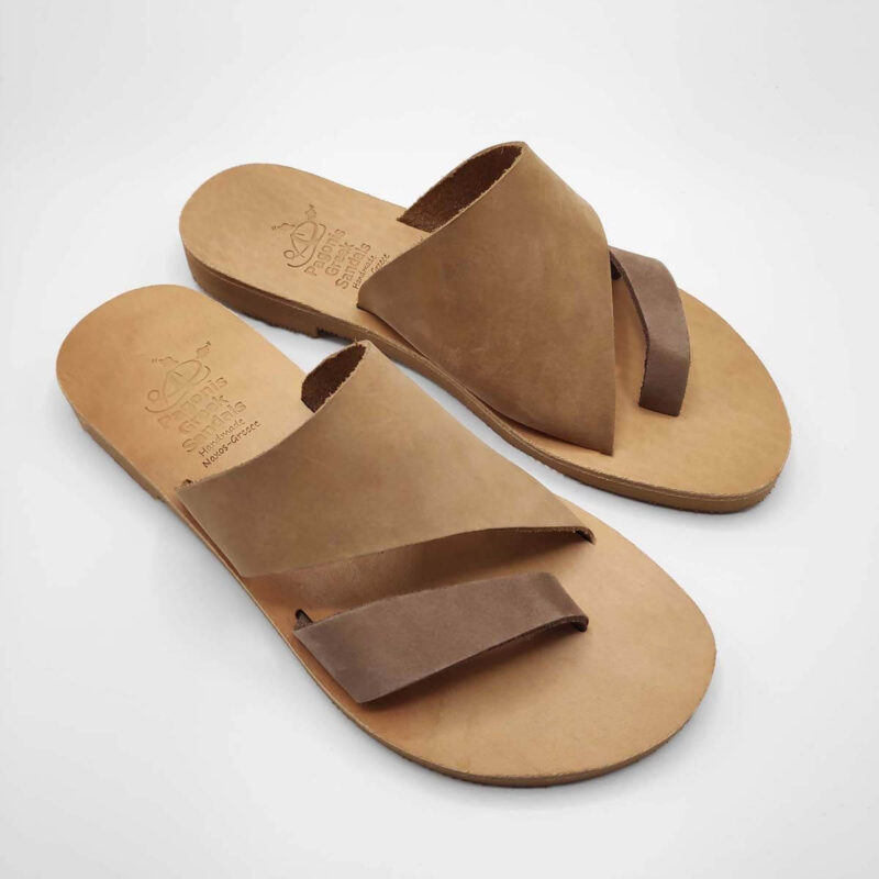 Eksogialos Bunion Hiding Sandals Big Toe Free Leather Sandals