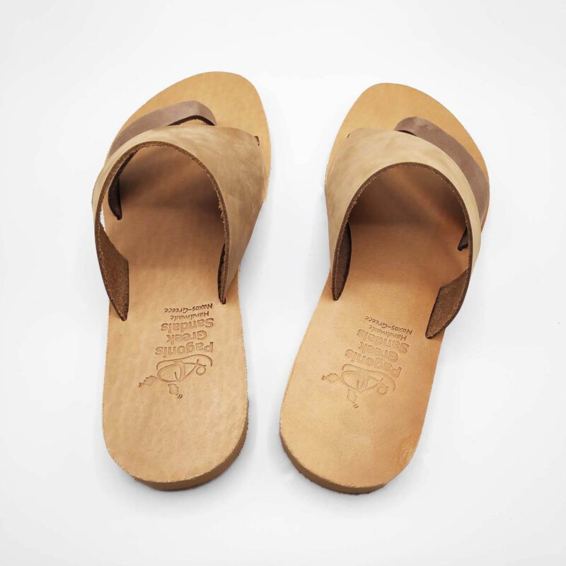 Eksogialos Bunion Hiding Sandals Big Toe Free Leather Sandals