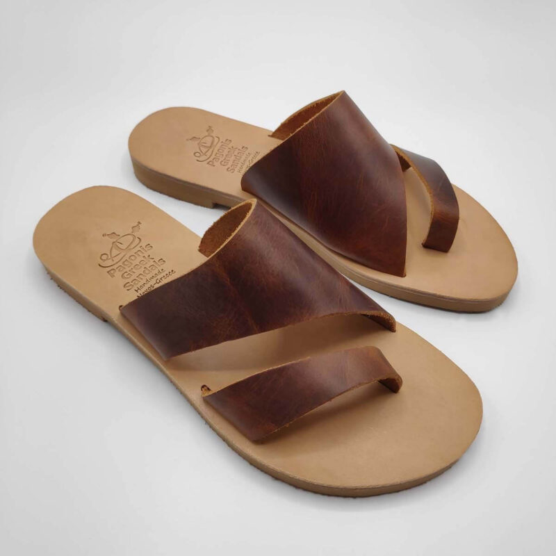 Eksogialos Bunion Hiding Sandals Big Toe Free Leather Sandals