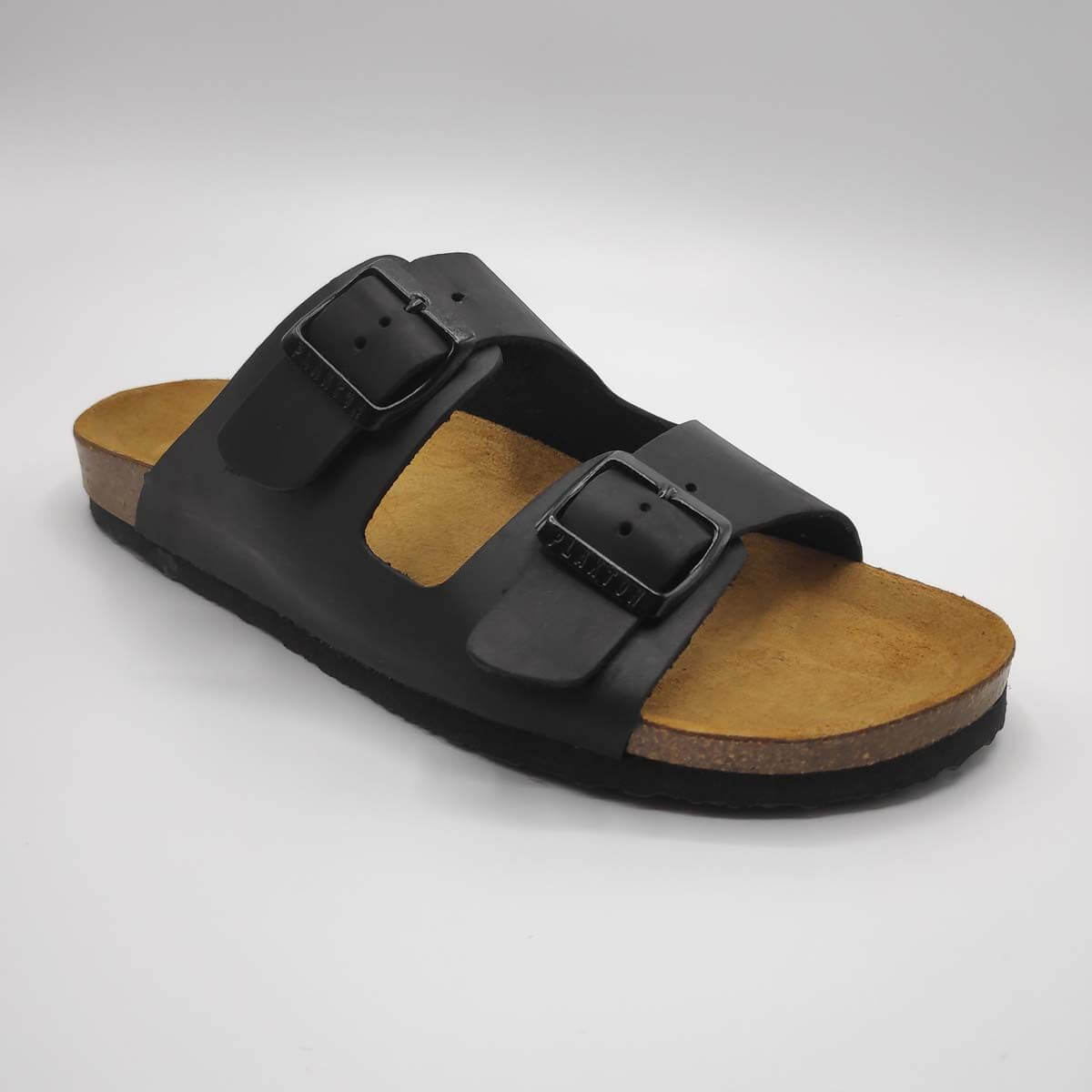 sandals with two straps and buckles