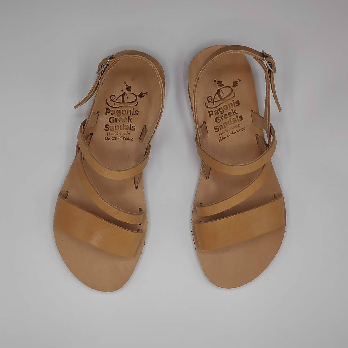 Kini Greek Style Leather Women Sandal Handmade Hellenik Greek Style Sandal  - Leather Sandals | Pagonis Greek Sandals