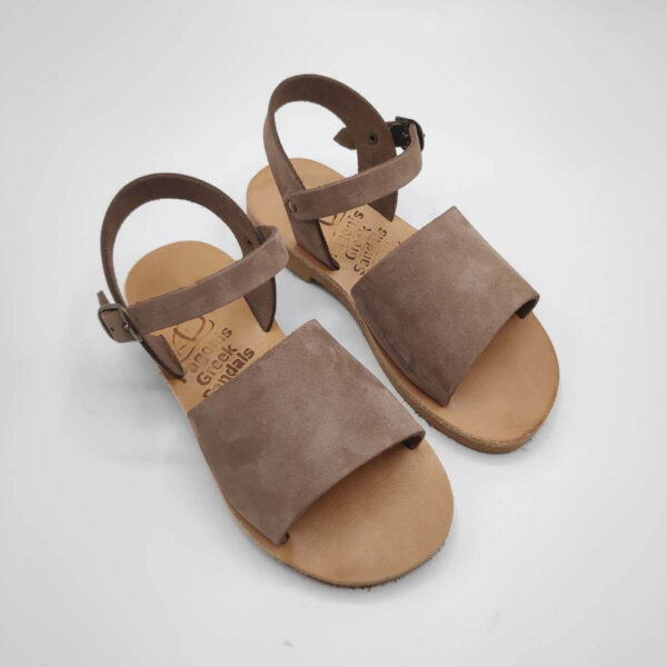 Brown Leather Sandals for girls | Stafili Kids | Pagonis Greek Sandals