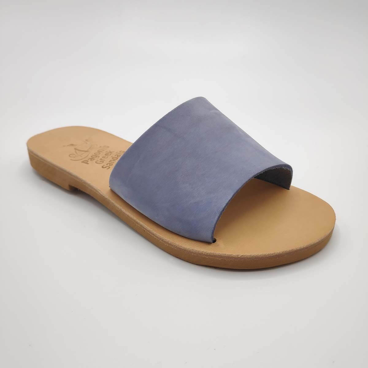 Women Leather Slide Sandals Ladies | Pagonis Greek Sandals