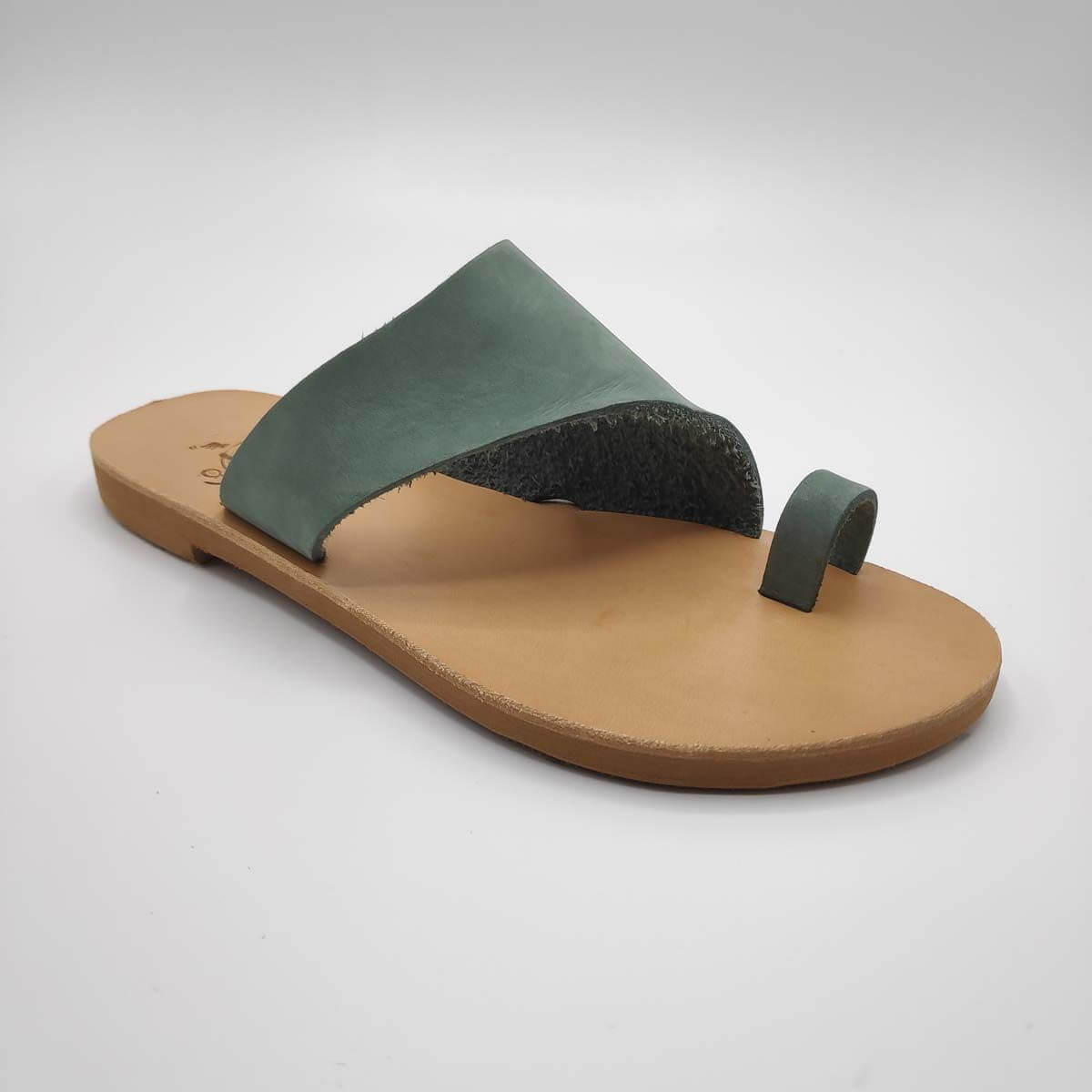 Eksogialos Bunion Hiding Sandals Big Toe Free Leather Sandals