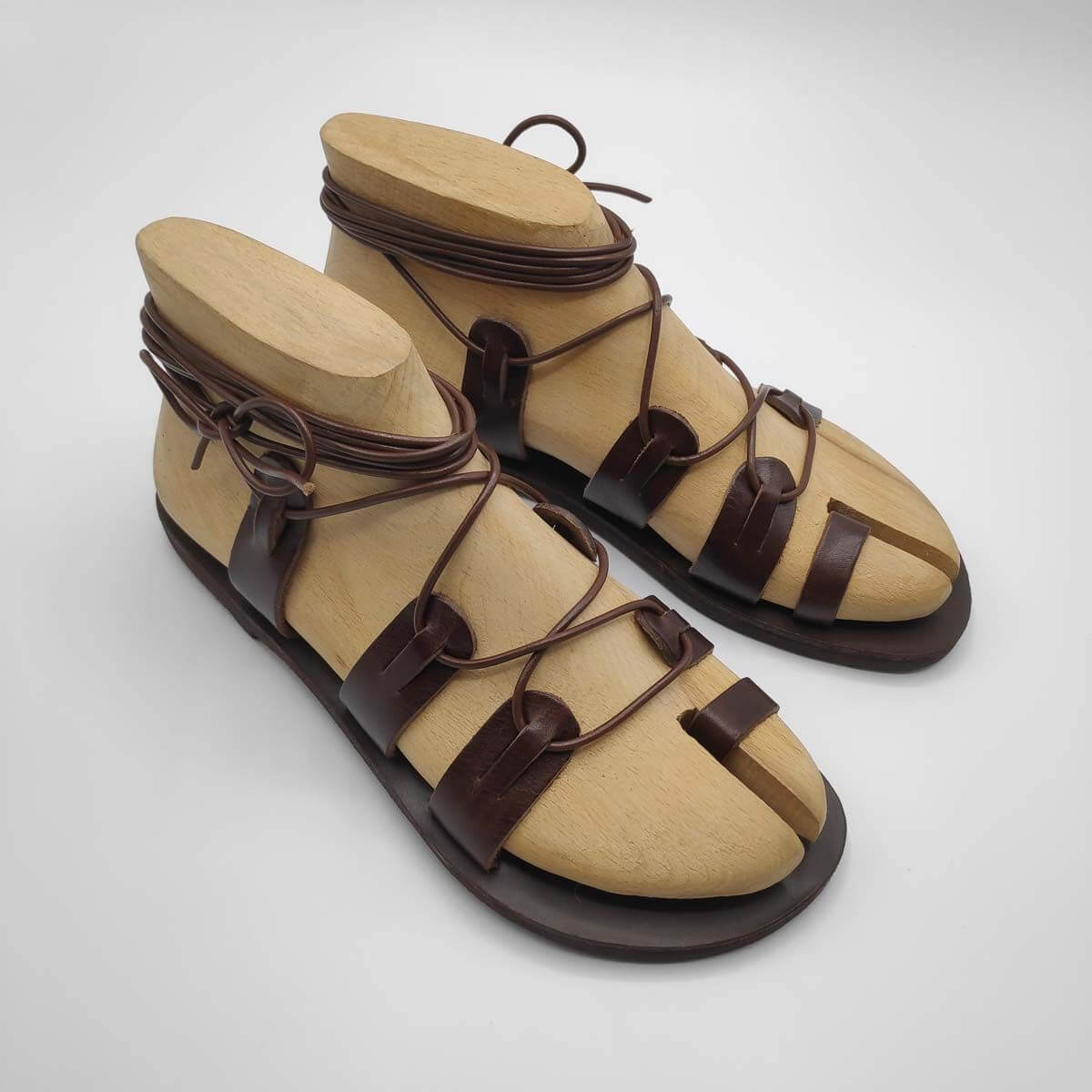 SPARTIAT Lace Up Sandals - Pagonis Greek Sandals