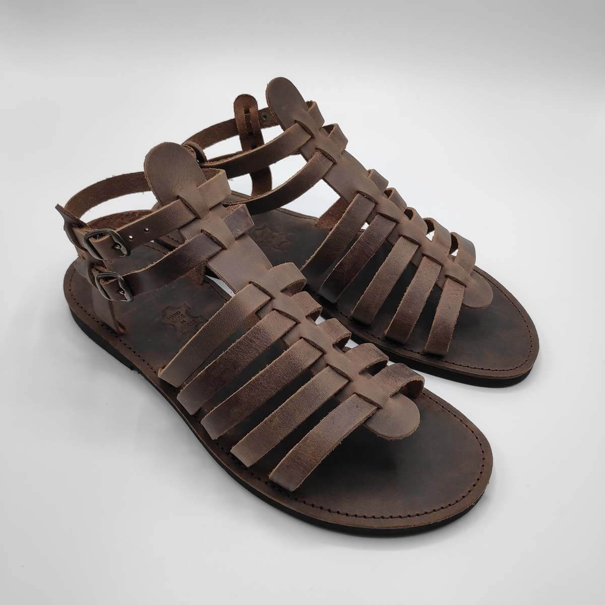 Spartan Men Leather Gladiator Sandal – Pagonis | Leather Greek Sandals for  men, women & children | Leather bags & belts