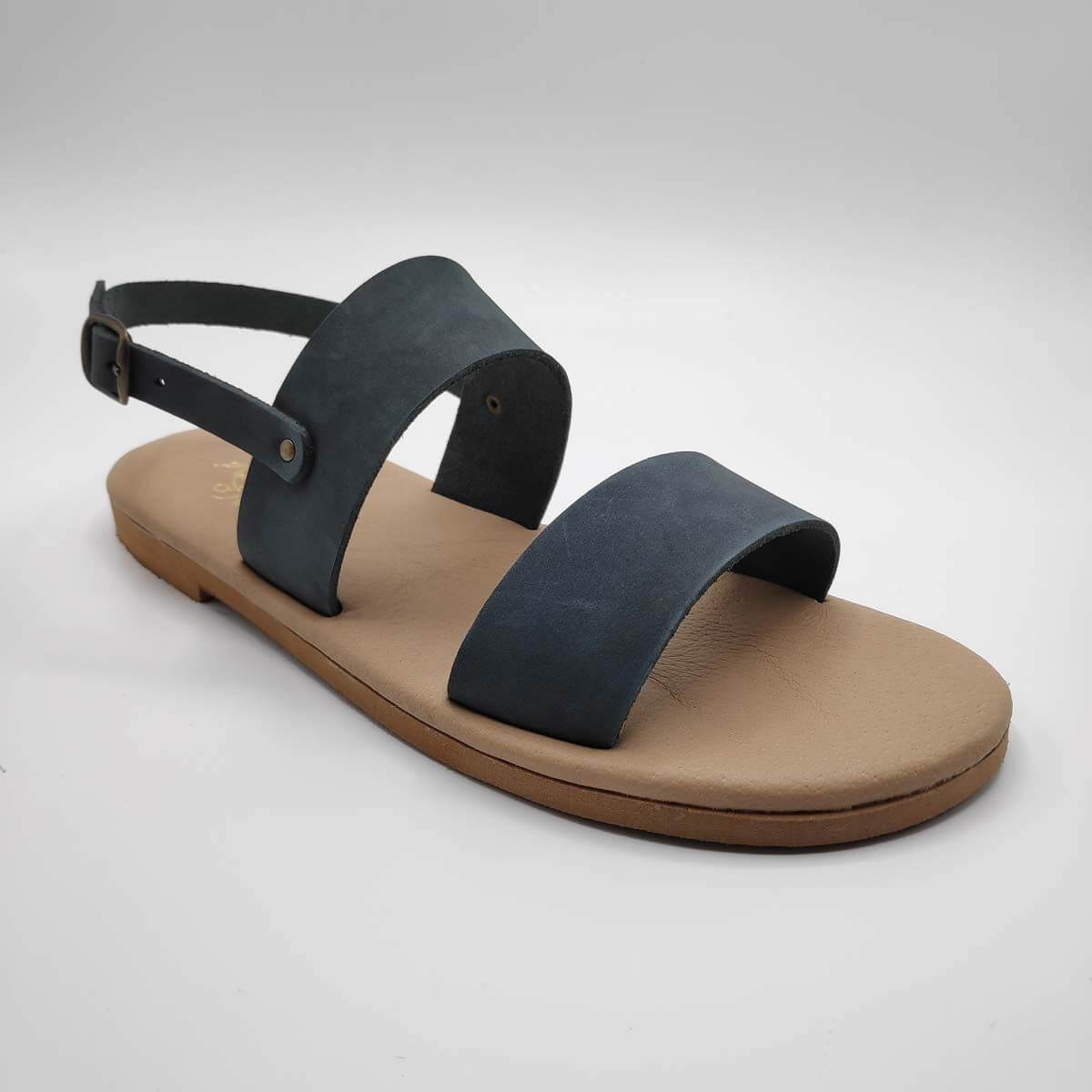 two strap leather sandals