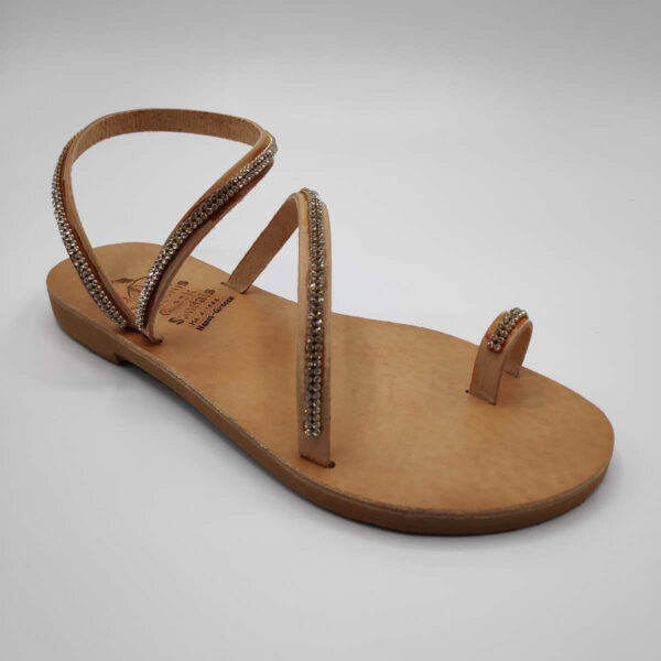 Loop Strass bridal sandals | Pagonis Greek Sandals