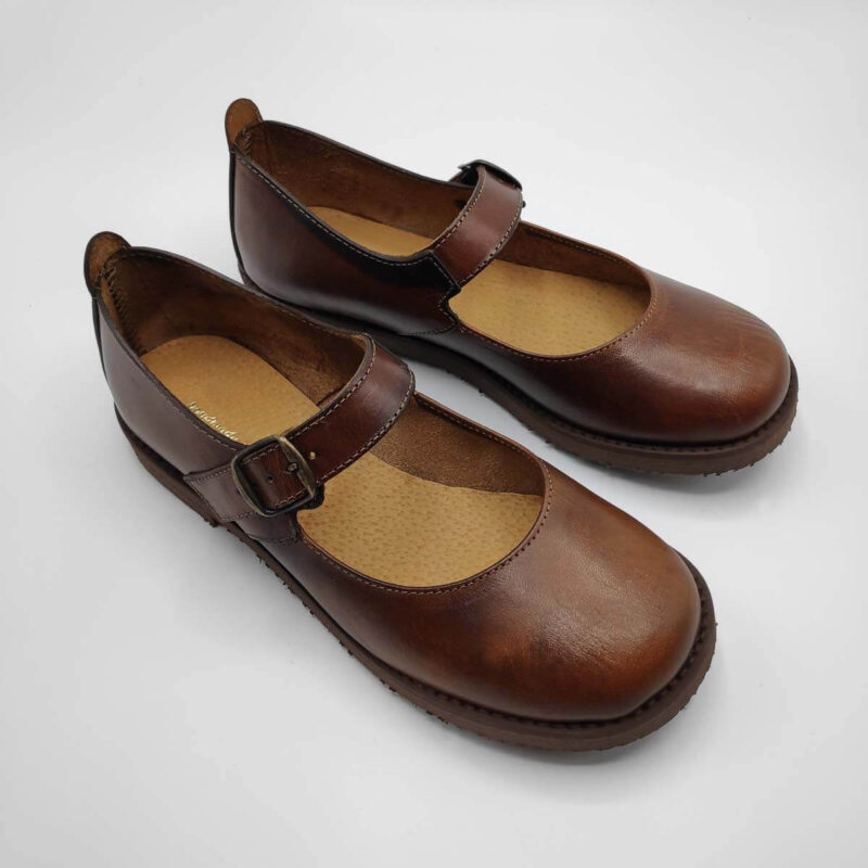 Brown Leather Shoes | Mary Jane