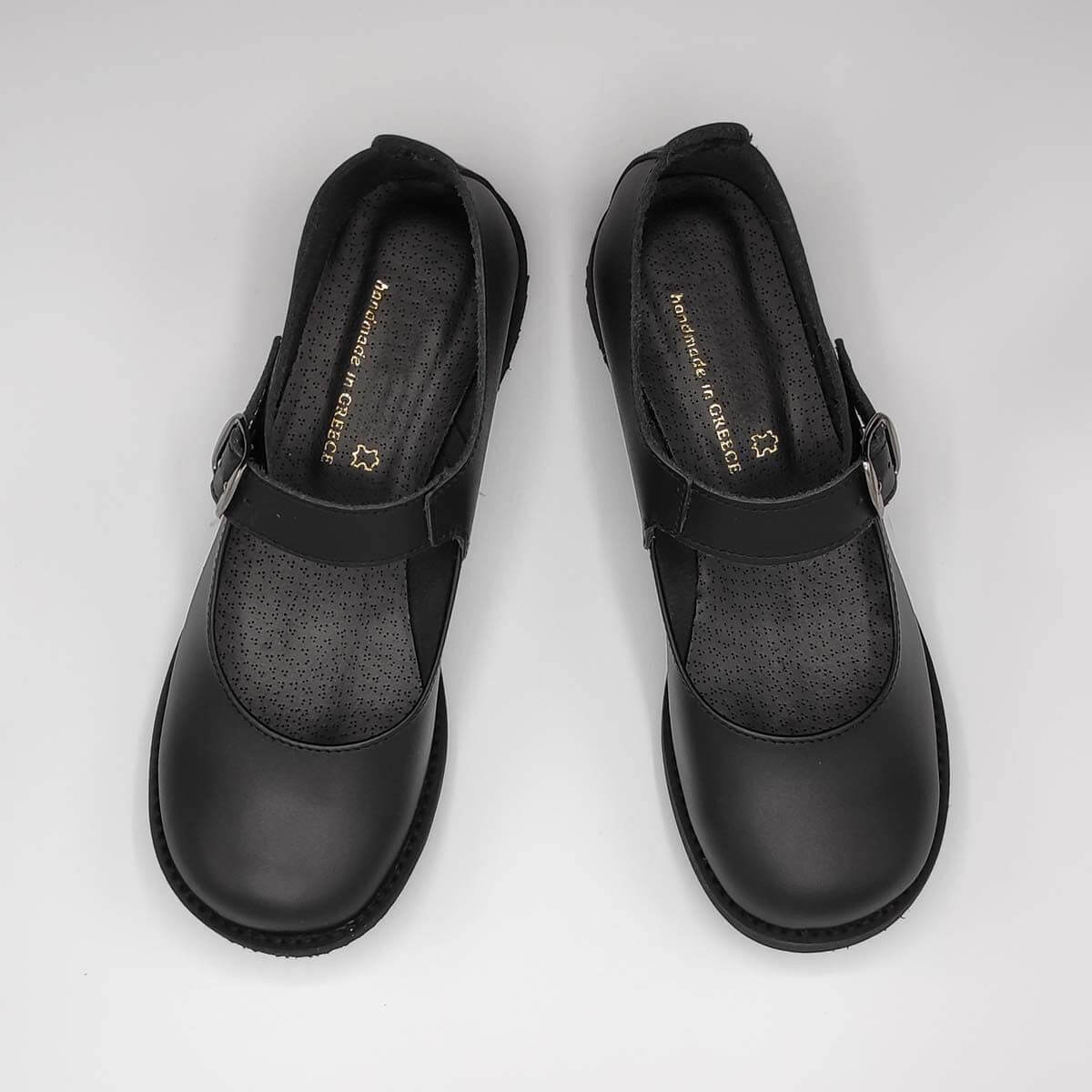 Black Leather Shoes | Mary Jane