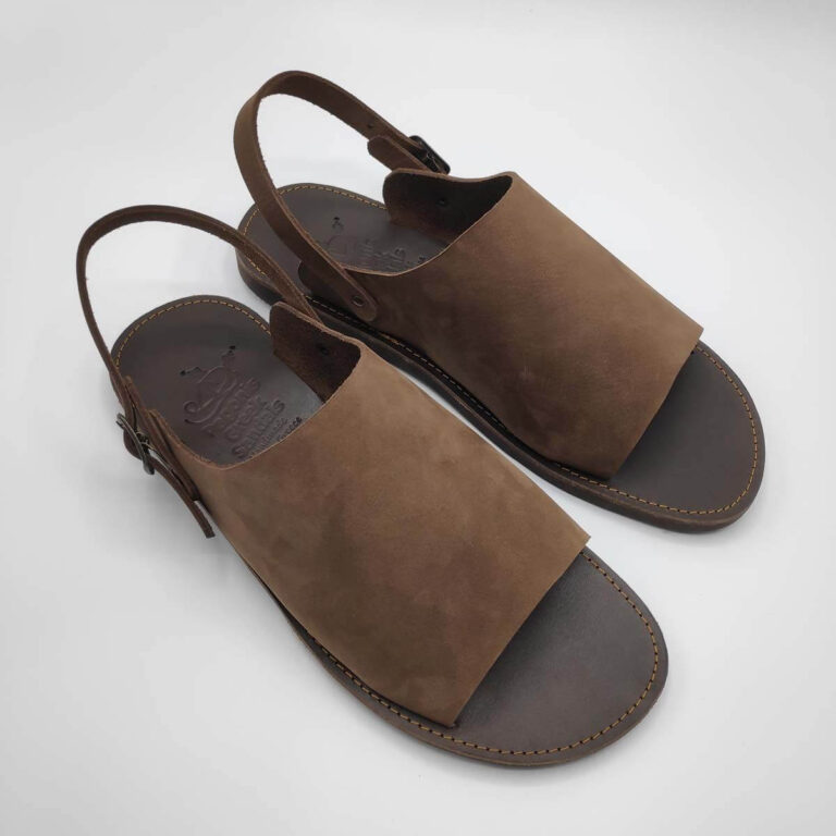Mens Leather Mule Sandals Leather Sandals Pagonis Greek Sandals