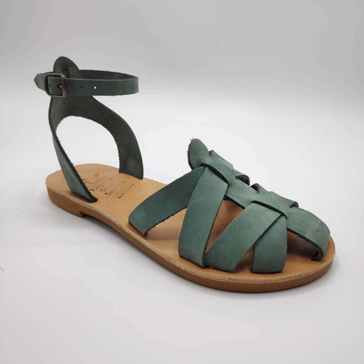 Lefkoni Closed Toe Leather Sandals | Pagonis Greek Sandals