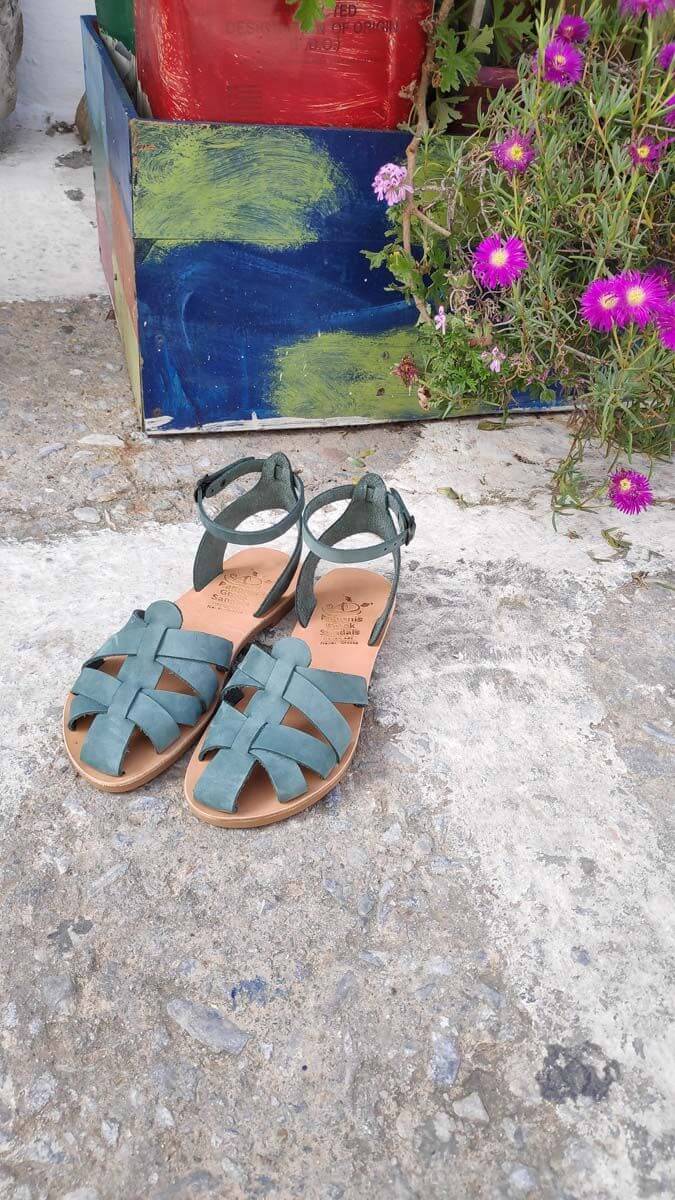 Lefkoni Closed Toe Leather Sandals | Pagonis Greek Sandals