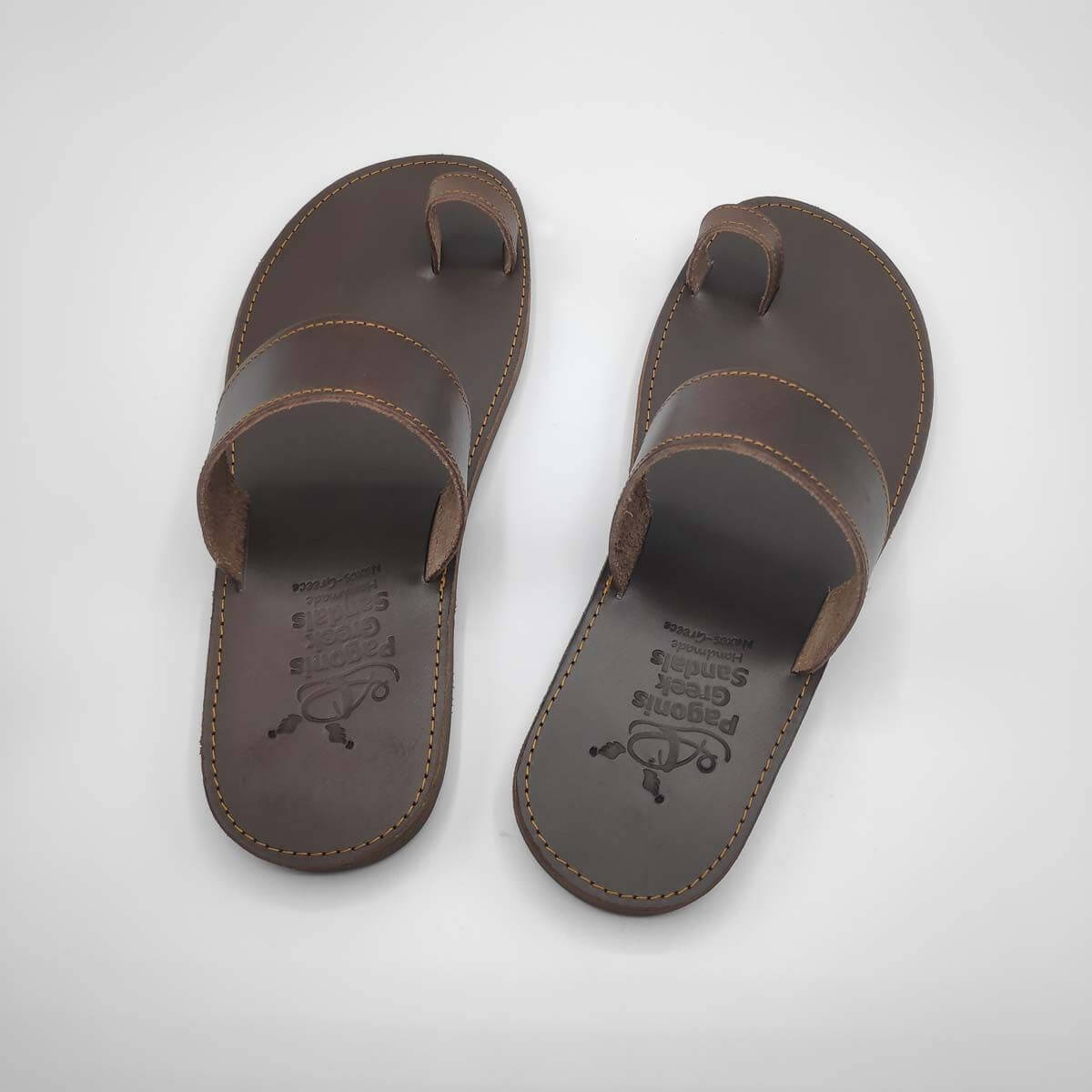 Jesus Sandals Mens - Men Toe Loop Slide Leather Sandals | Pagonis Greek ...