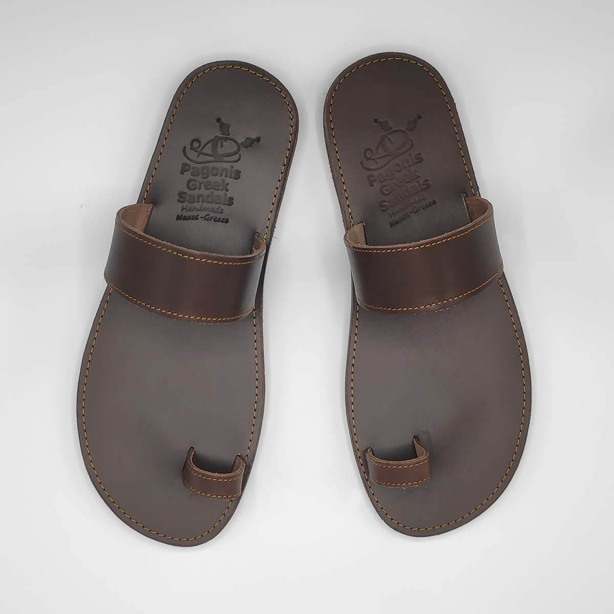 Jesus Sandals Mens - Men Toe Loop Slide Leather Sandals | Pagonis Greek ...