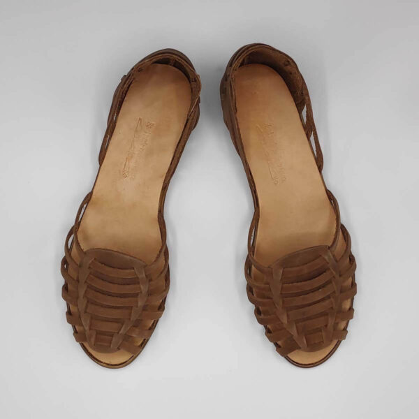 Lissos Huarache Leather Sandals Brown