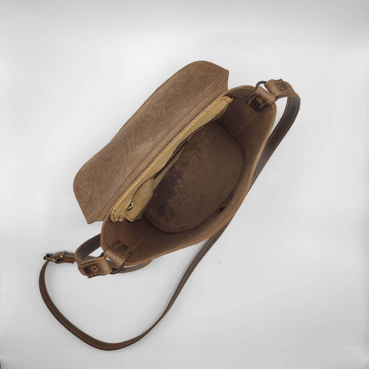 Genuine leather Bucket bag | Pagonis Greek Sandals