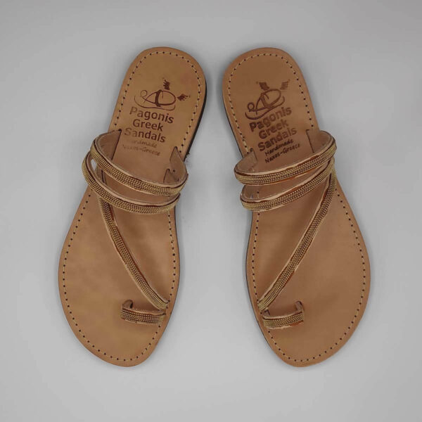 Embellished Slides | Comi Kiani | Leather Sandals | Pagonis Greek Sandals