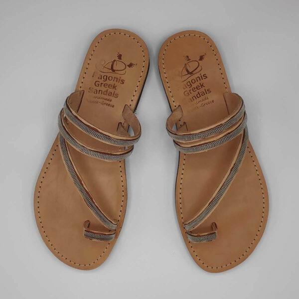 Embellished Slides | Comi Kiani | Leather Sandals | Pagonis Greek Sandals