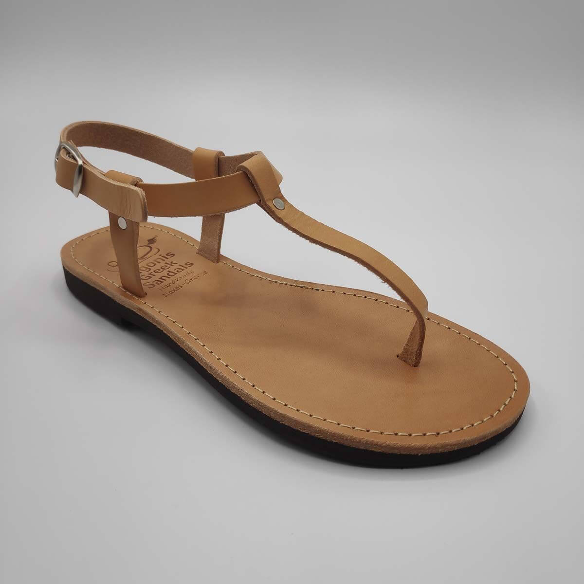 Back Strap Thong Sandals Leather Sandals | Pagonis Greek Sandals