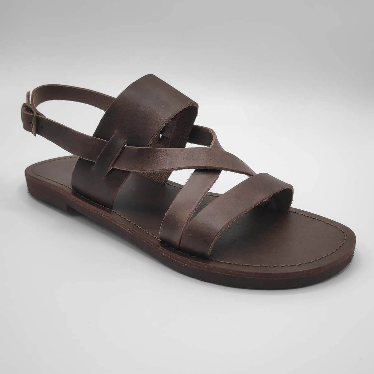Mens Leather Sandals - Kedros Men Leather Slingback Sandals - Leather  Sandals | Pagonis Greek Sandals