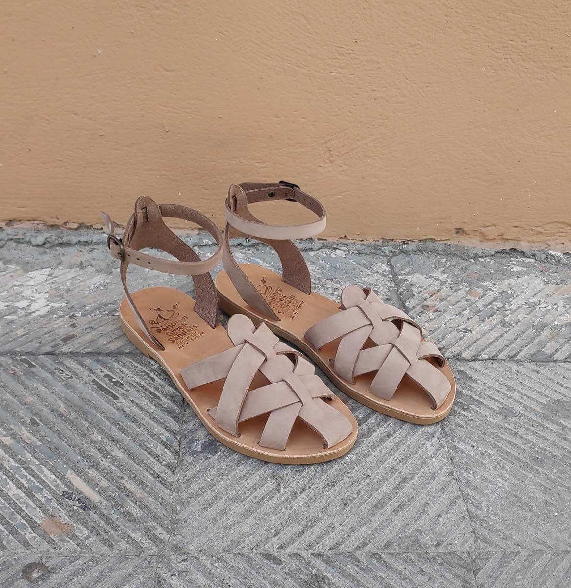 Lefkoni Closed Toe Leather Sandals - Leather Sandals | Pagonis Greek Sandals
