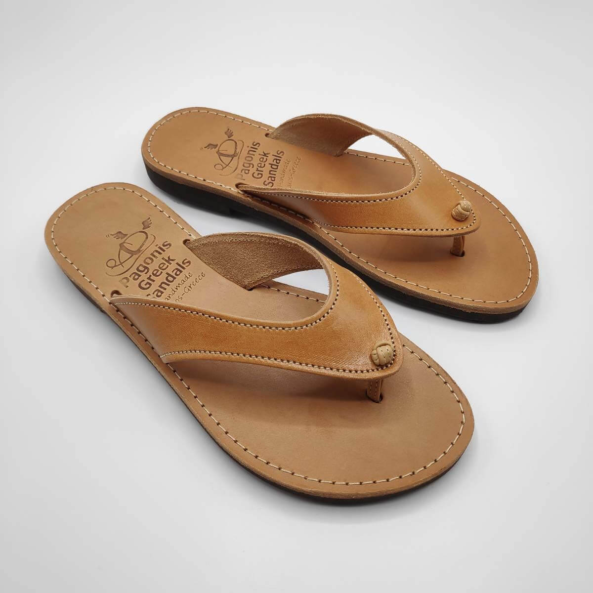 Lefgasa Leather Thongs Sandals | Pagonis Greek Sandals