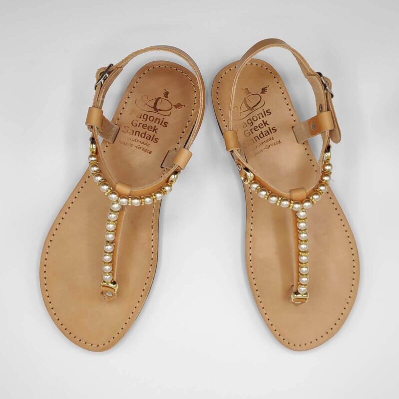 Embellished Sandals | Italida | Leather Sandals | Pagonis Greek Sandals