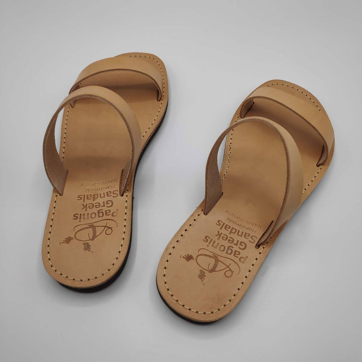 Two Straps Leather Sandals | Pagonis Greek Sandals