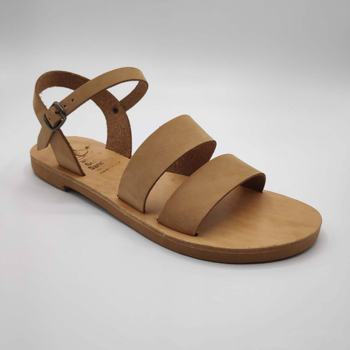 Moni Nude Color Sandals - Leather Sandals | Pagonis Greek Sandals