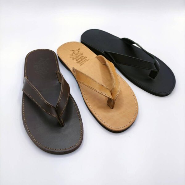 Mens Leather Flip Flops Pagonis Greek Sandals