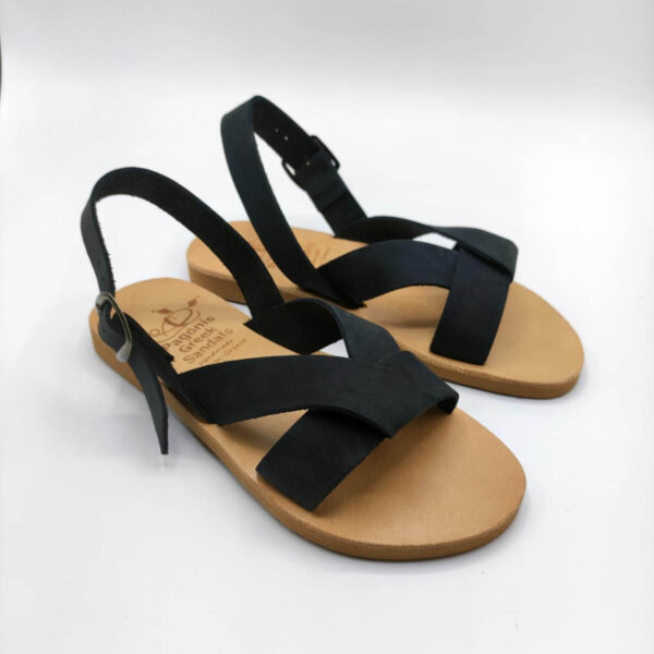 New Age Leather Sandal for Women Black Color
