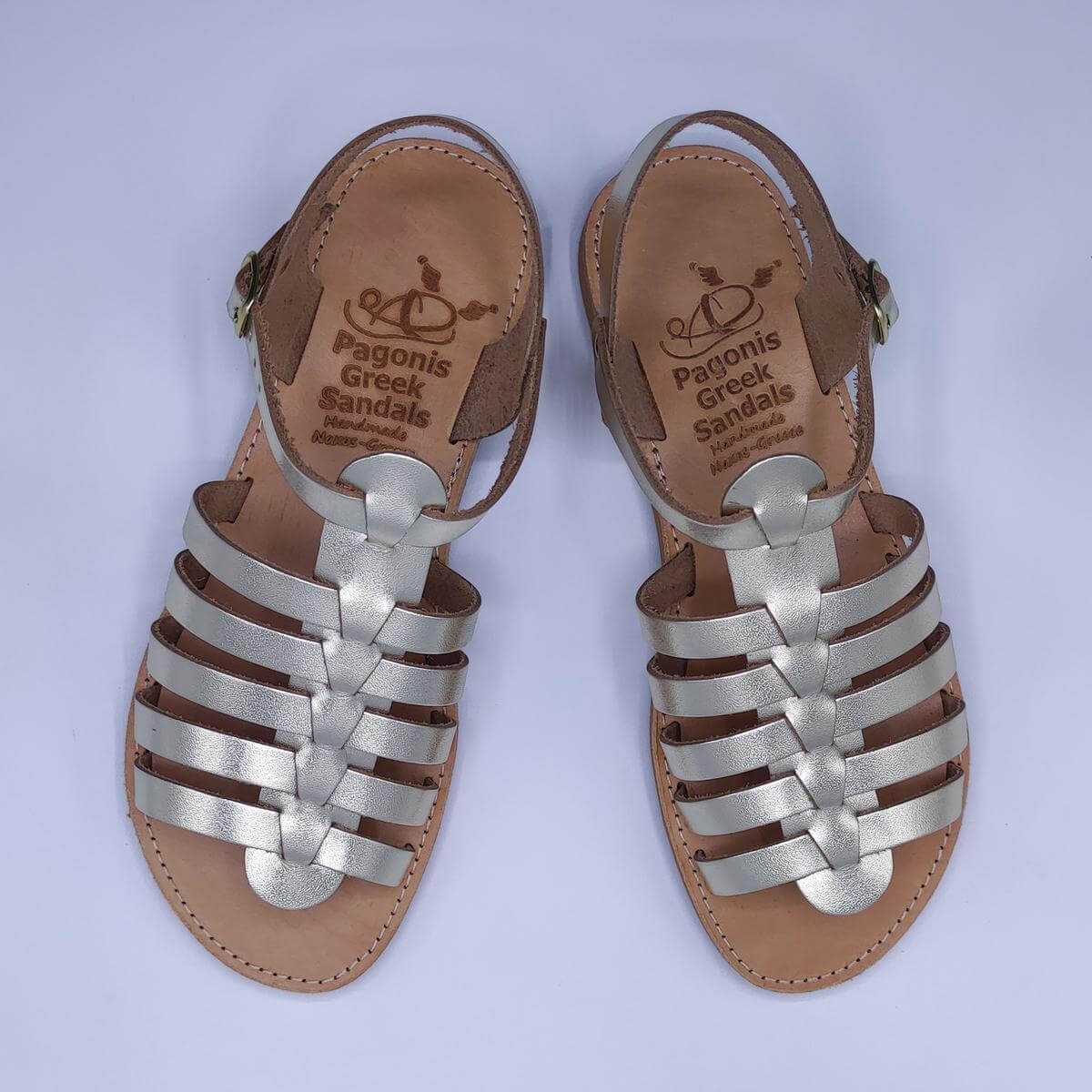 Women Strappy Gladiator Sandals Flats Metallic Gold
