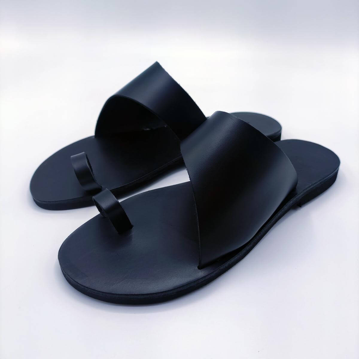 Jesus Sandals Mens - Men Toe Loop Slide Leather Sandals | Pagonis Greek  Sandals