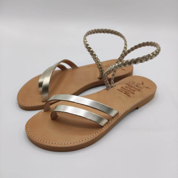 Bronze Leather Sandals Made in Greece