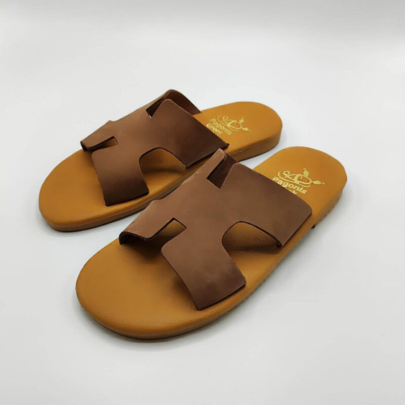 men's designer sandals comfort sole mocha colour