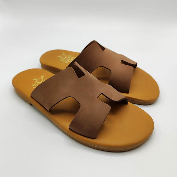 men's designer sandals comfort sole mocha colour
