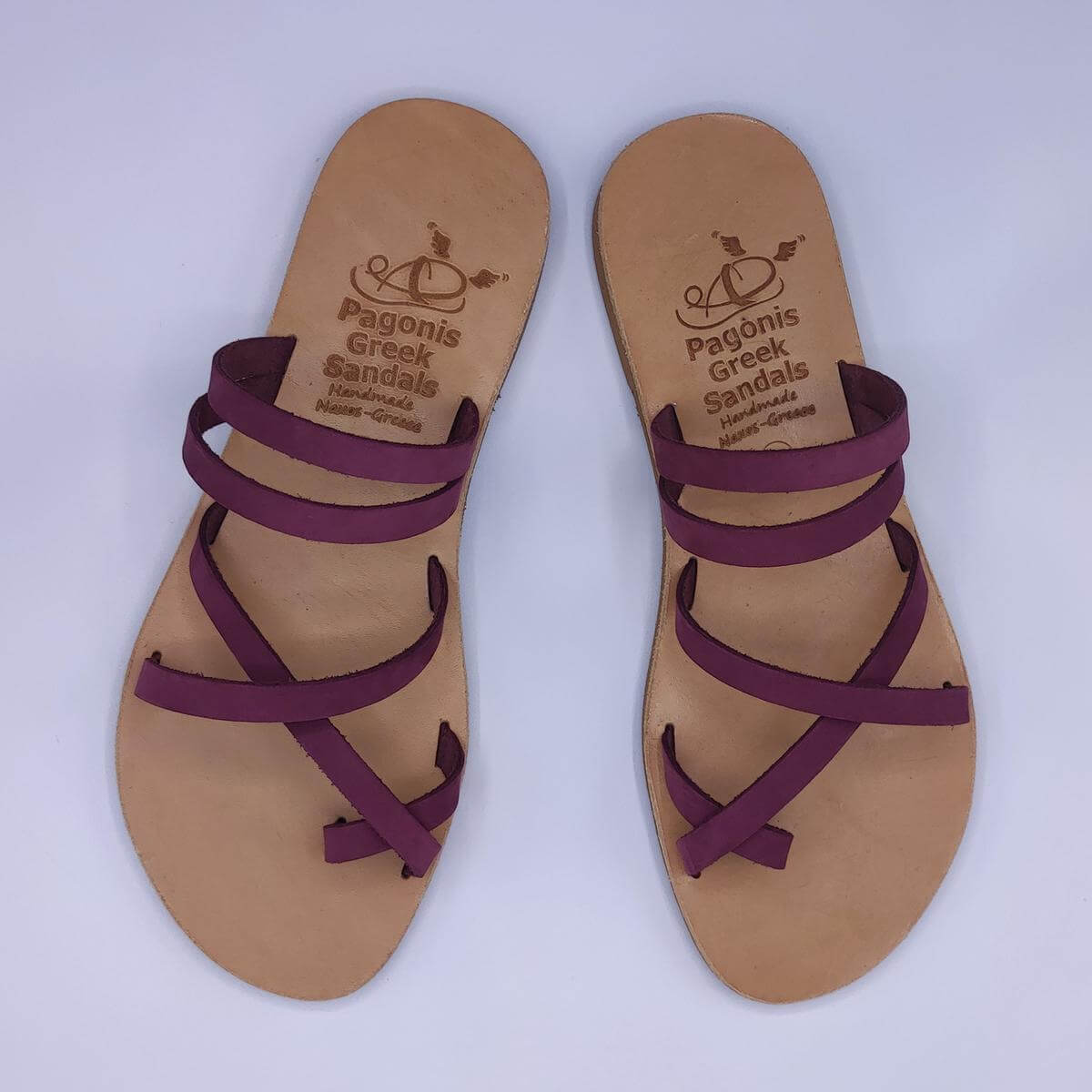 Naxos Women's Sandals Toe Loop Leather Sandals Pagonis Greek