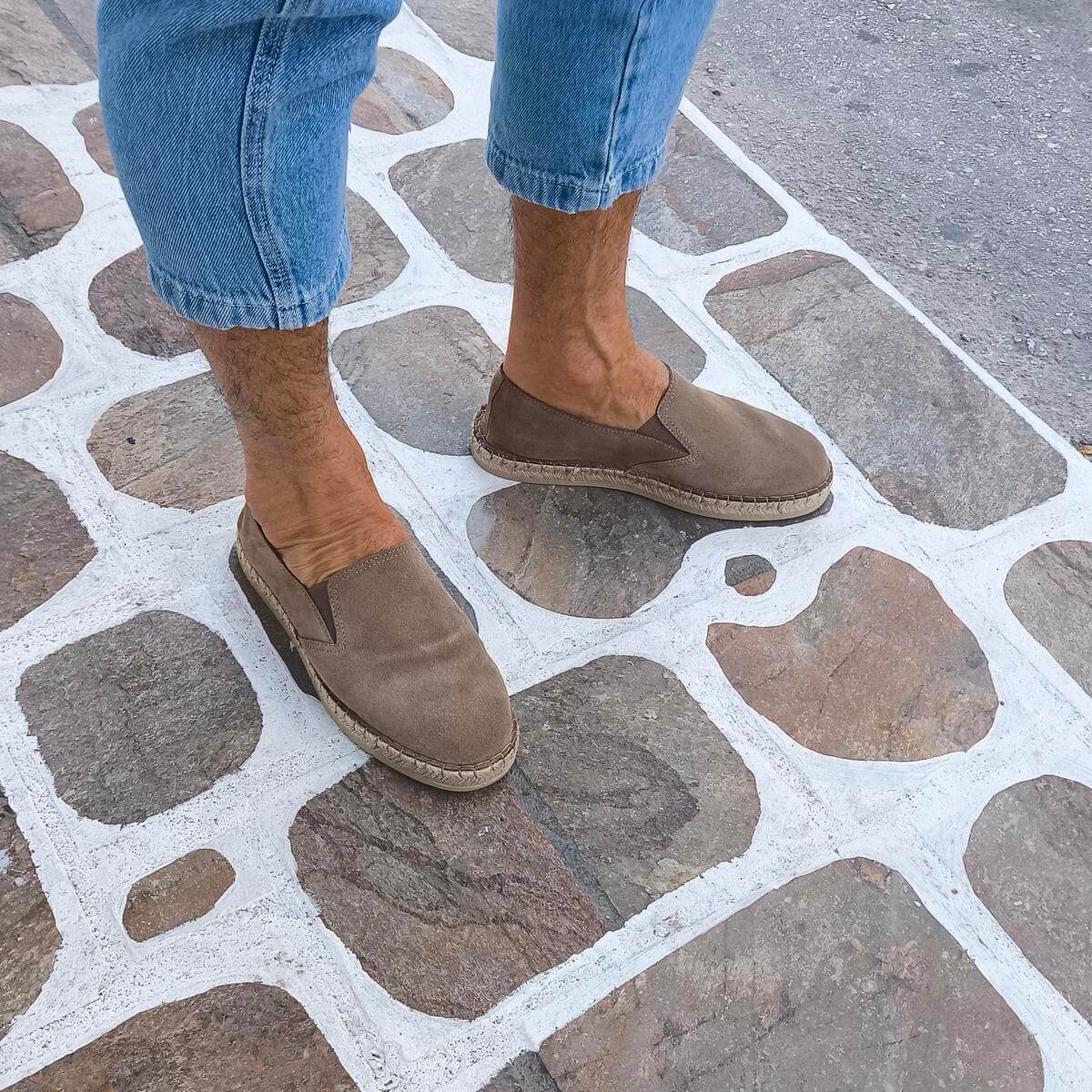 Handmade Mens Leather Espadrilles Anatomic-Orthopedic Leather