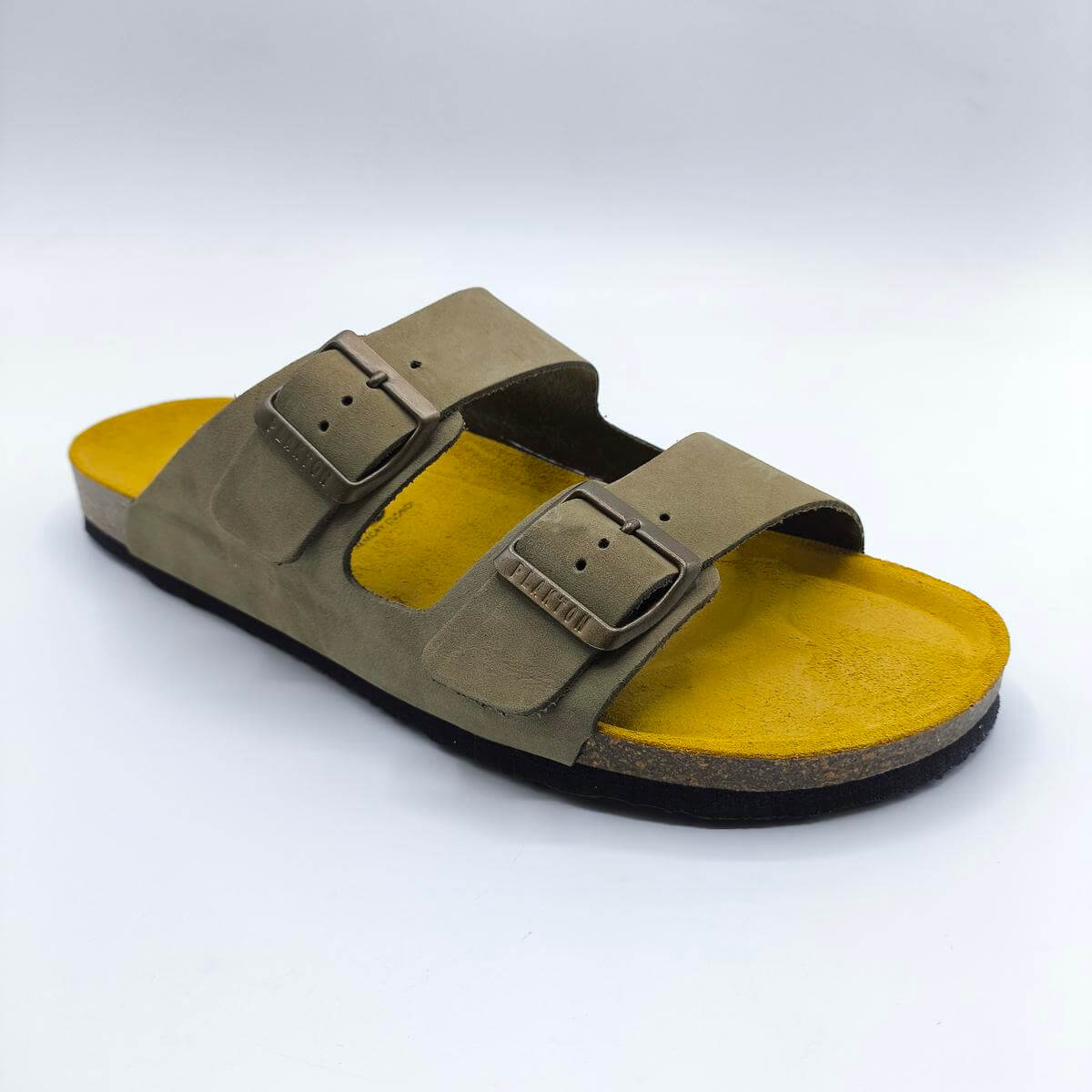 Mens Sandals Olive Green Gladiator Sandals Plakton 175857 Khaki