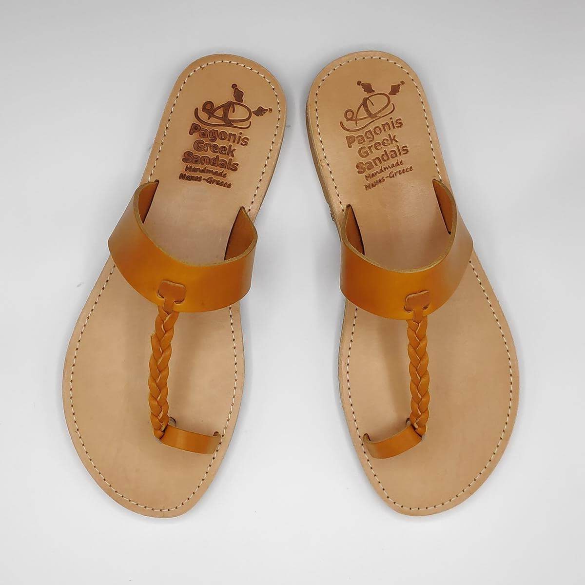 Braided Leather Sandal yellow