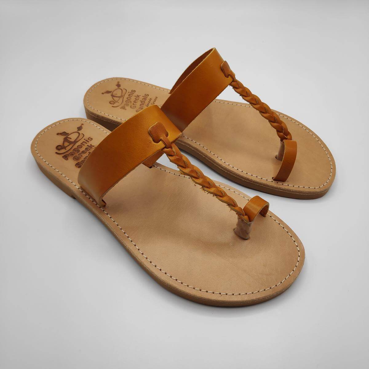 Braided Leather Sandal yellow