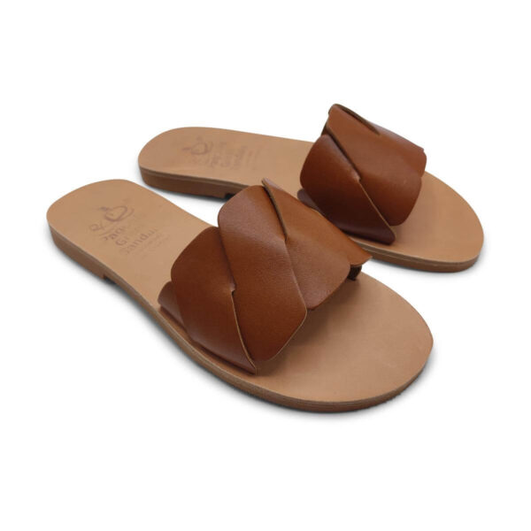 Brown Slide Sandals Women's